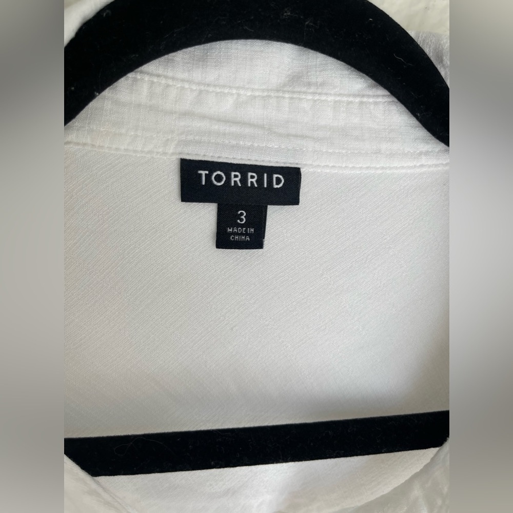 Torrid Drop Shoulder Button-Front Top - Lightning… - image 5